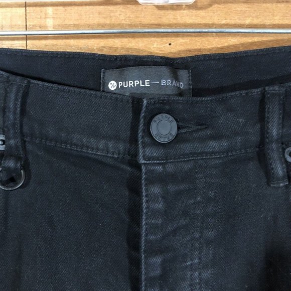 NEW Purple Brand Jeans P001 Jeans Mens Size 36x34 Slim Skinny Button Fly Black - Picture 6 of 14